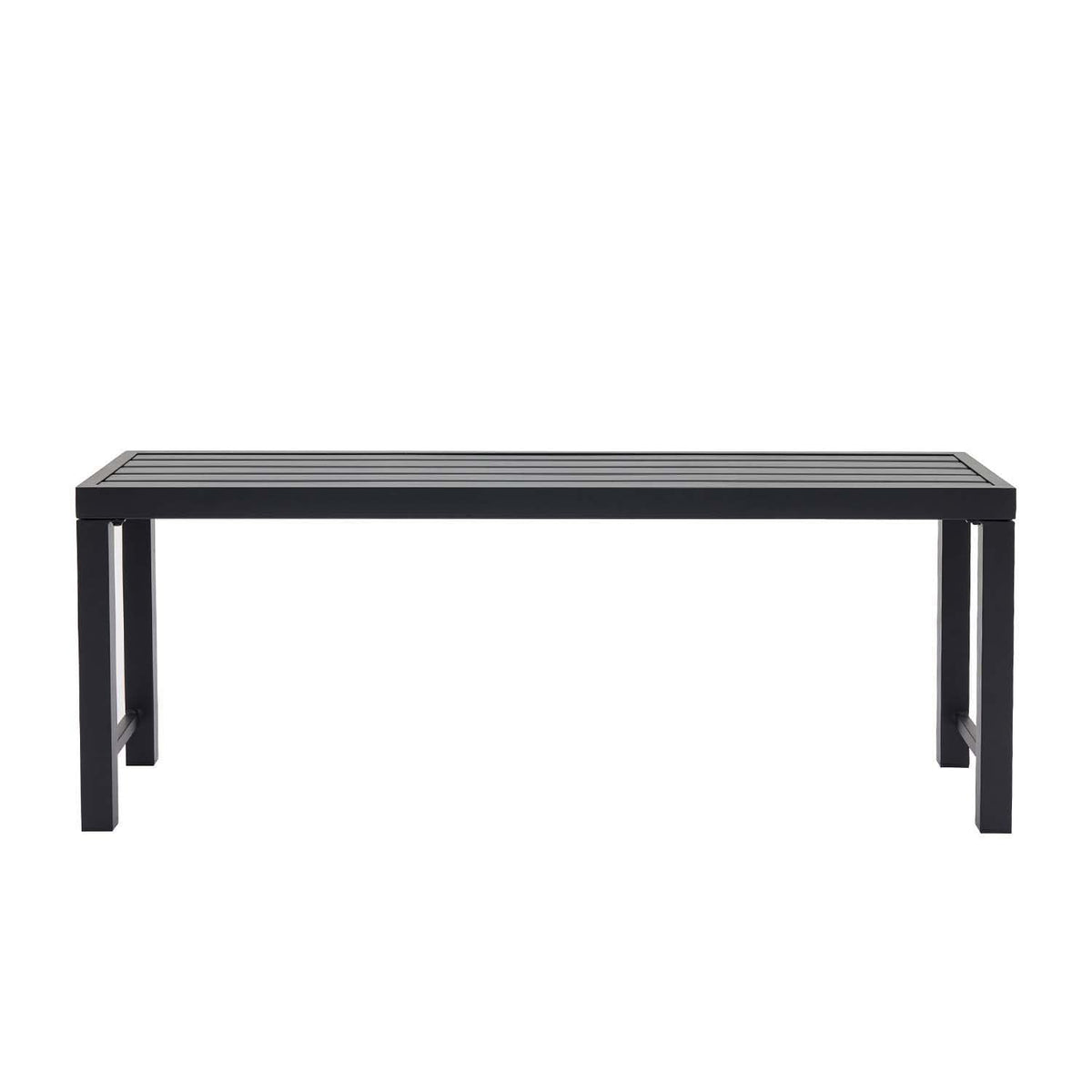 Black Metal Backless Outdoor Bench K6258