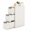 White 3 Drawer Slim Bathroom Cabinet Y91117