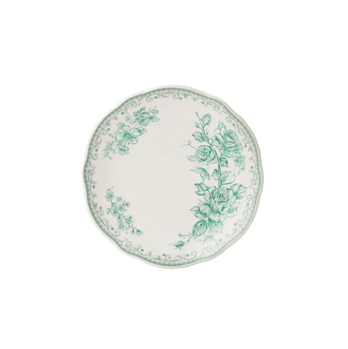 12-Piece Green Stoneware Dinnerware Set N545