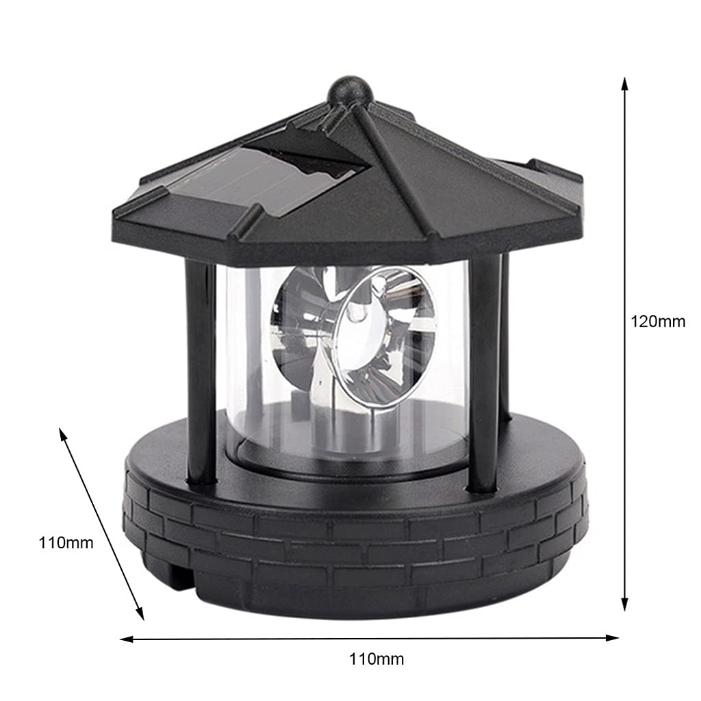 2 Pieces Solar Powered Lighthouse Shape Light R545
