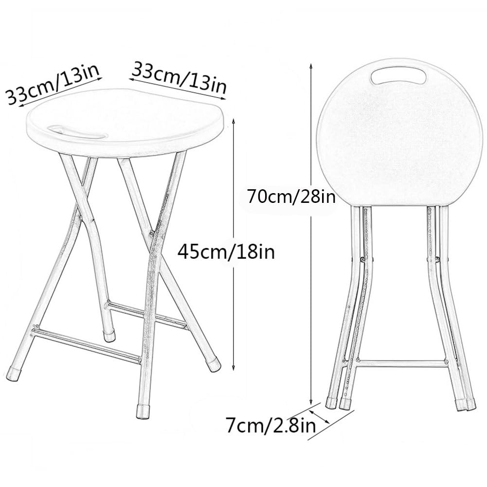 18 Inch Black Portable Folding Chair with Handle I60243