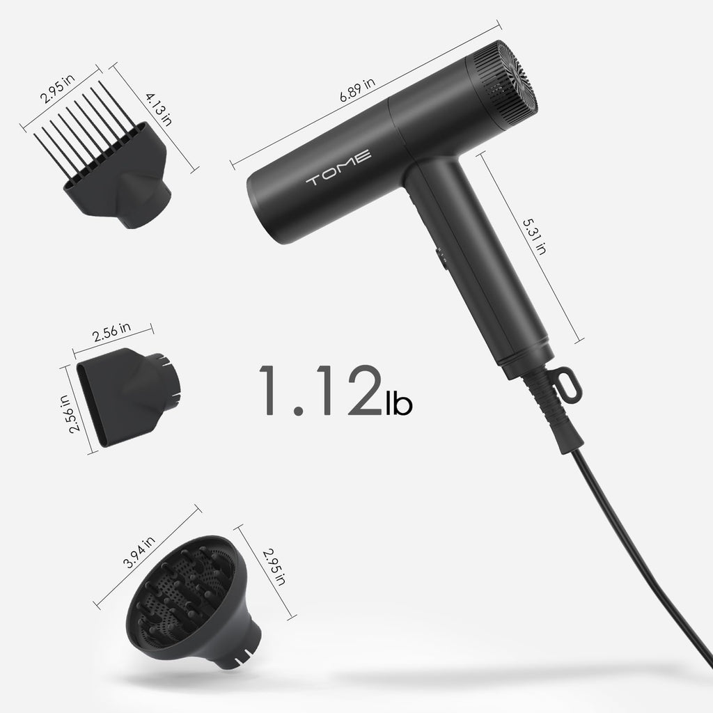 1875W Ionic Hair Dryer with 3 Attachments C658067