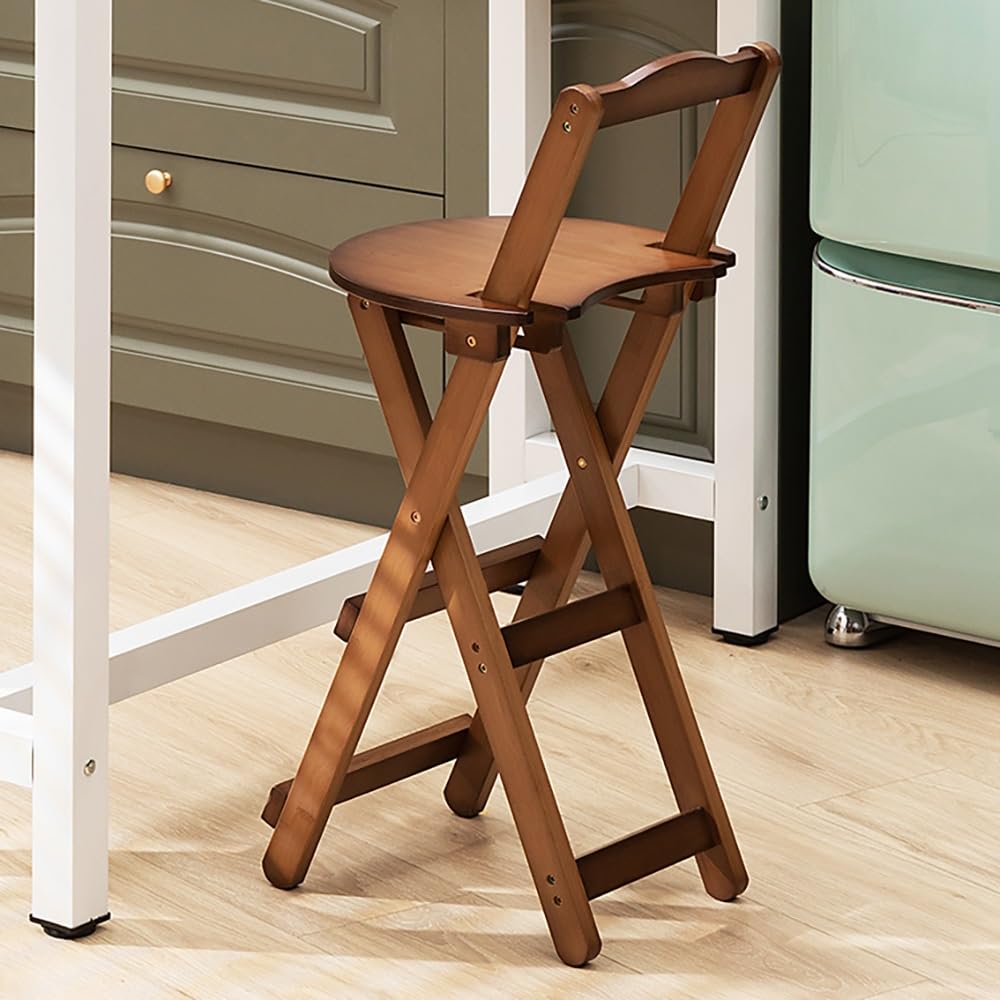 Bamboo Folding Stool with Backrest S9541