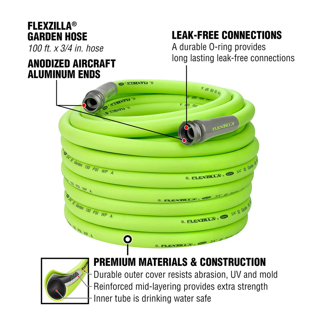 Garden Hose 3/4 in. x 100 ft. Lightweight All-Weather Water Hose A443855