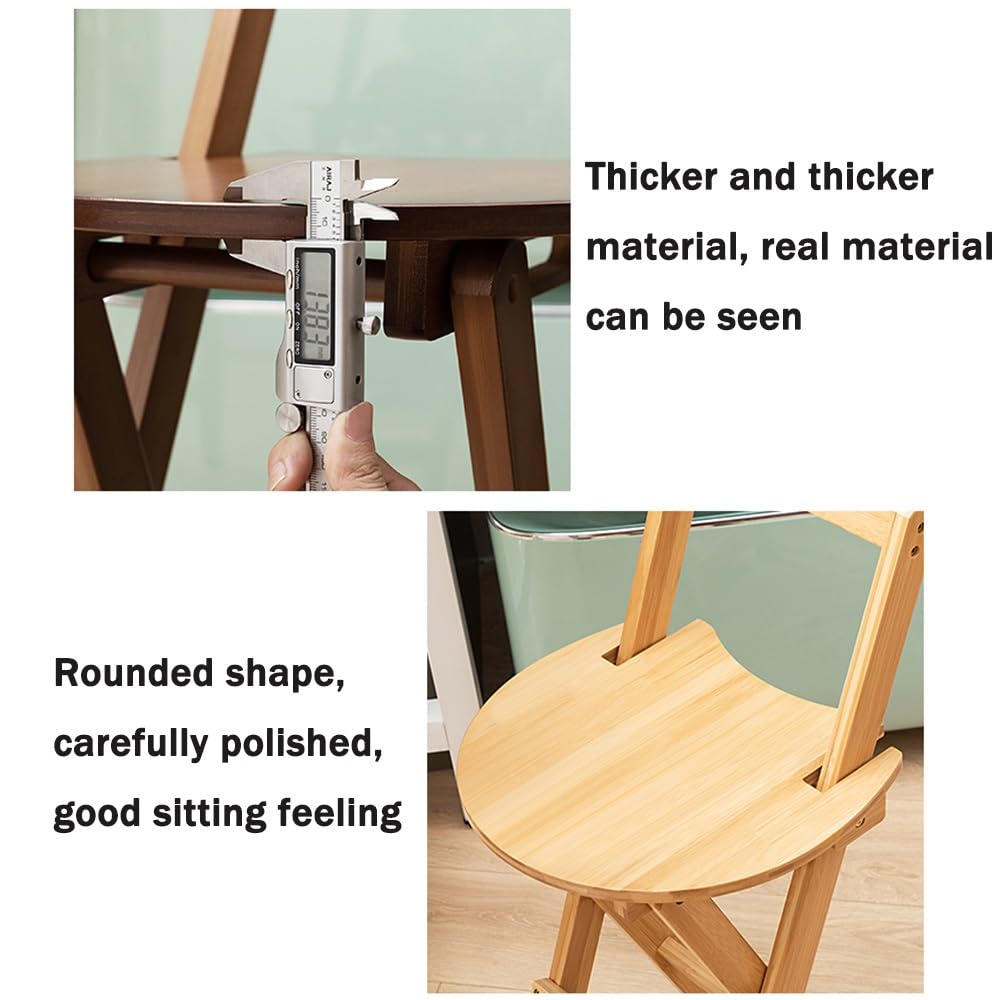 Bamboo Folding Stool with Backrest S9541