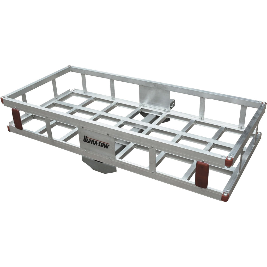 Aluminum Hitch Cargo Carrier 500-Lb Capacity Silver Q978