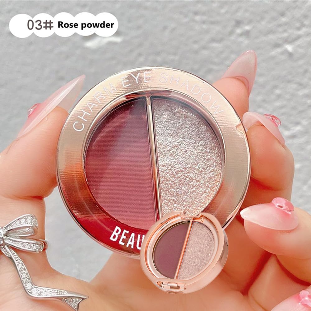 Double Color Matte Shimmer Metal Eye Shadow Powder R490