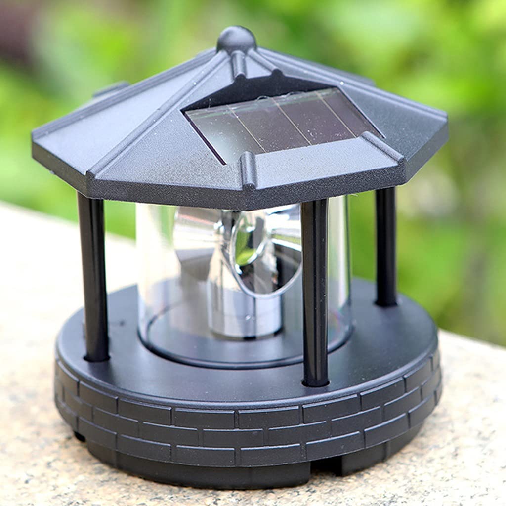 2 Pieces Solar Powered Lighthouse Shape Light R545