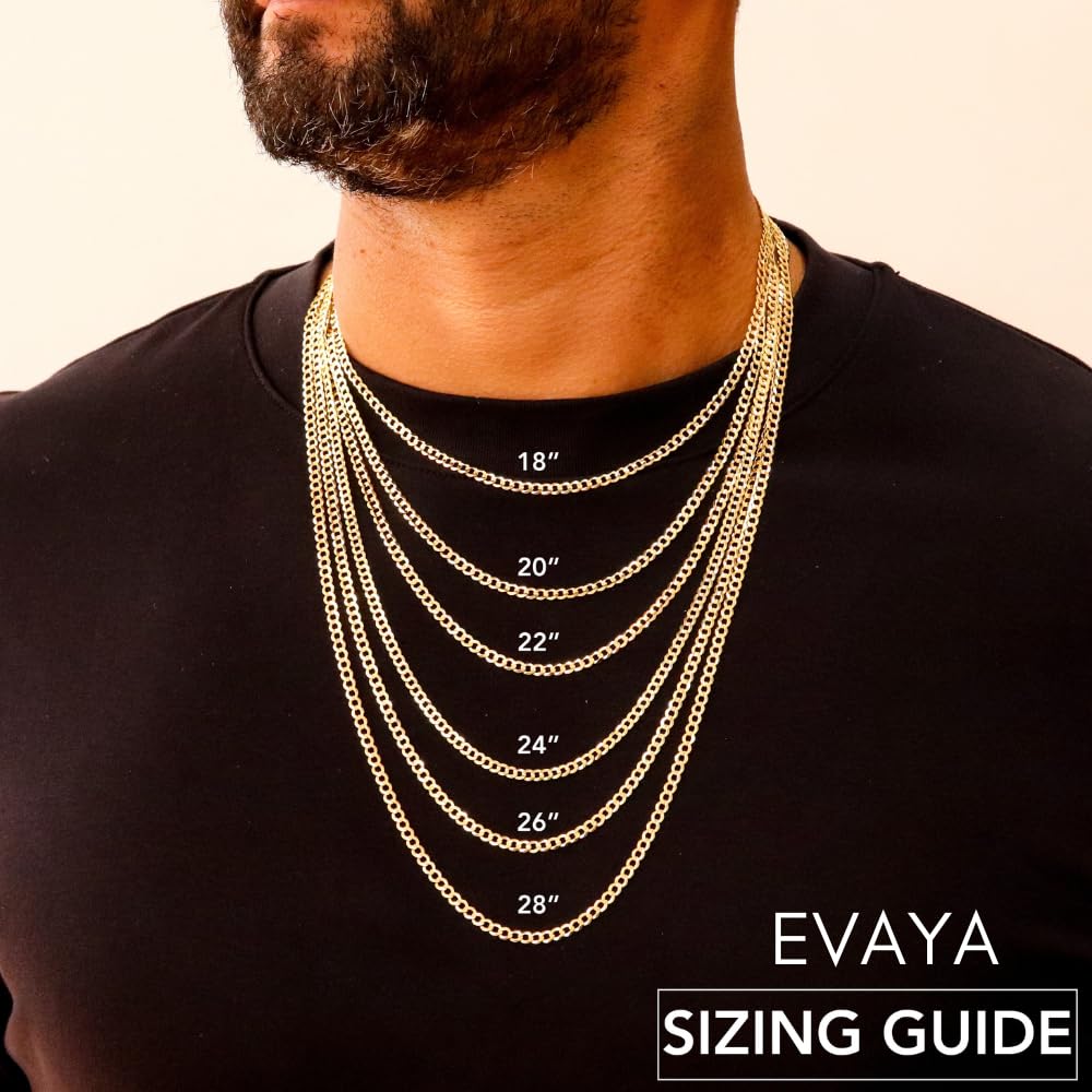 14k Gold Hollow Cuban Link Chain Necklace W583