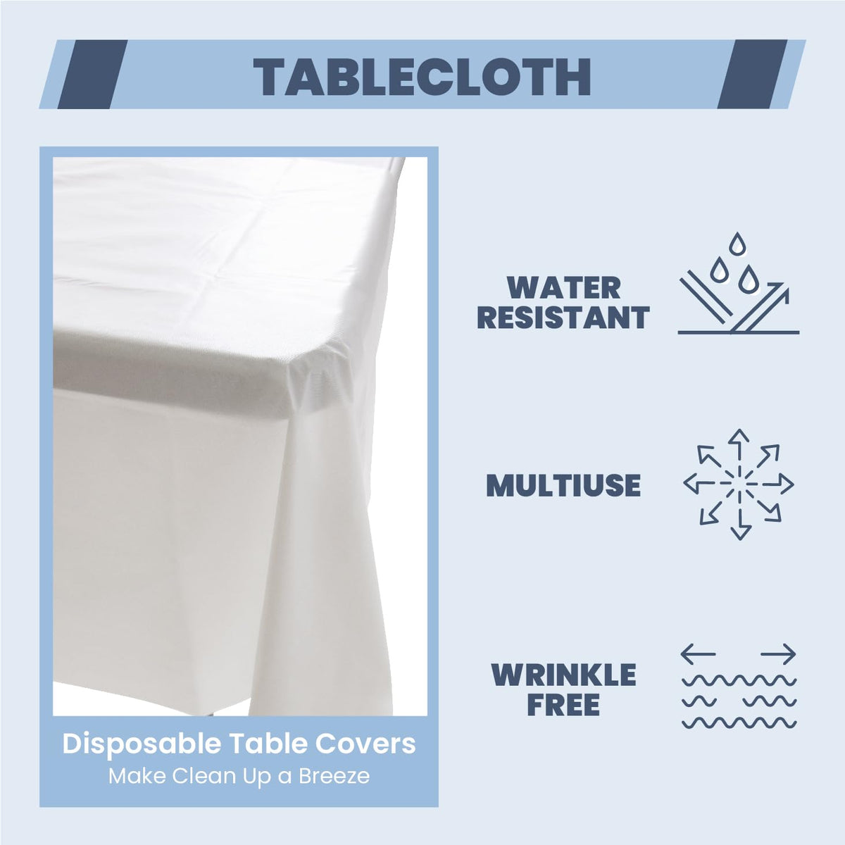 6FT Folding Picnic Table with Tablecloth U77779