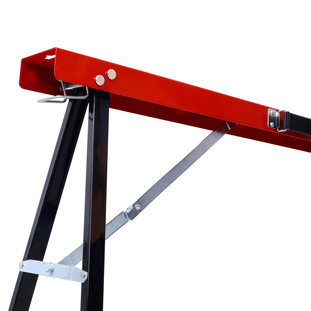 Black and Yellow Steel Folding Sawhorse Set 2-Pack B212