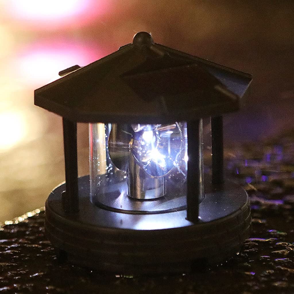 2 Pieces Solar Powered Lighthouse Shape Light R545