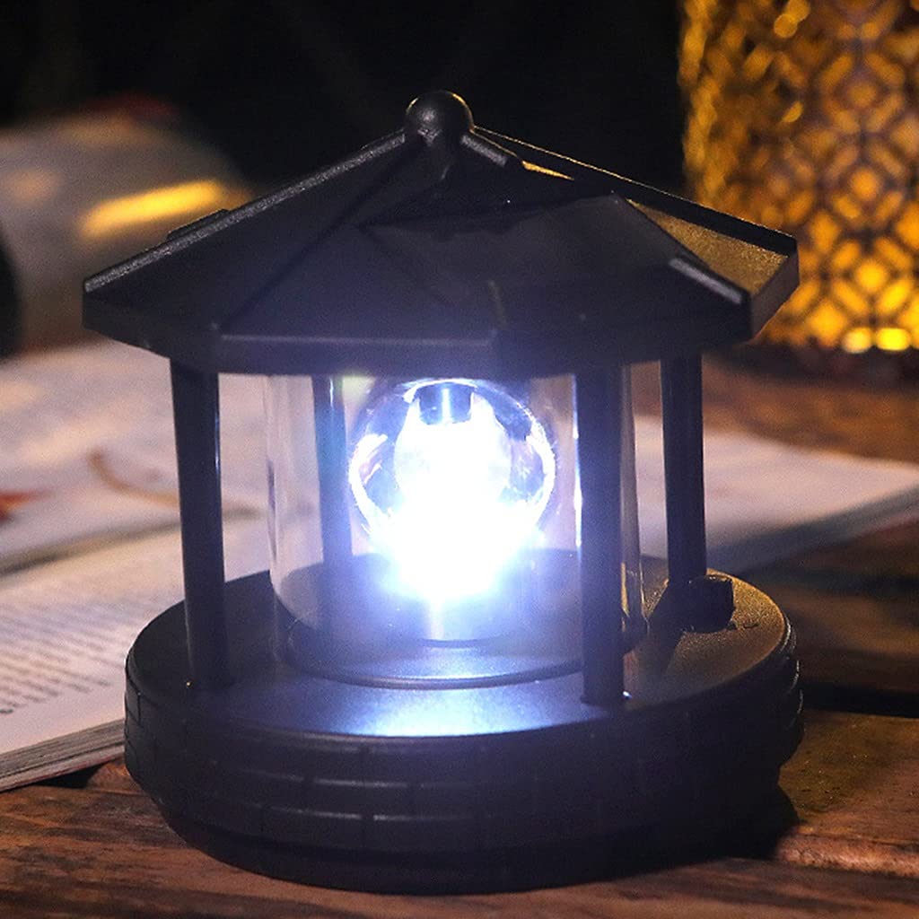 2 Pieces Solar Powered Lighthouse Shape Light R545