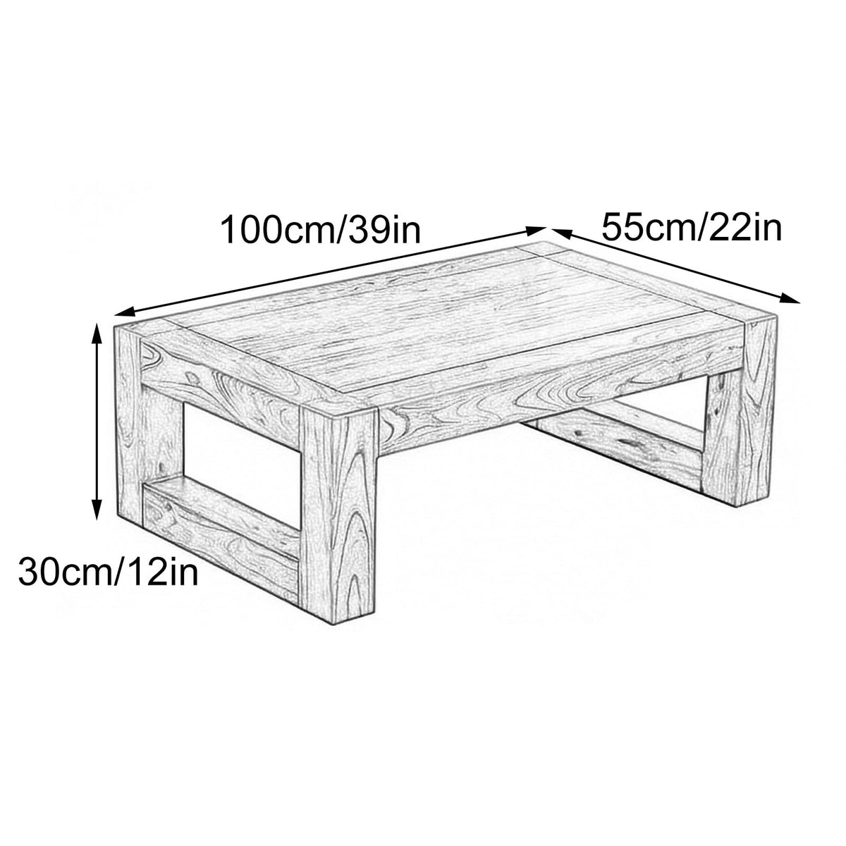 Square Wood Coffee Table M493126