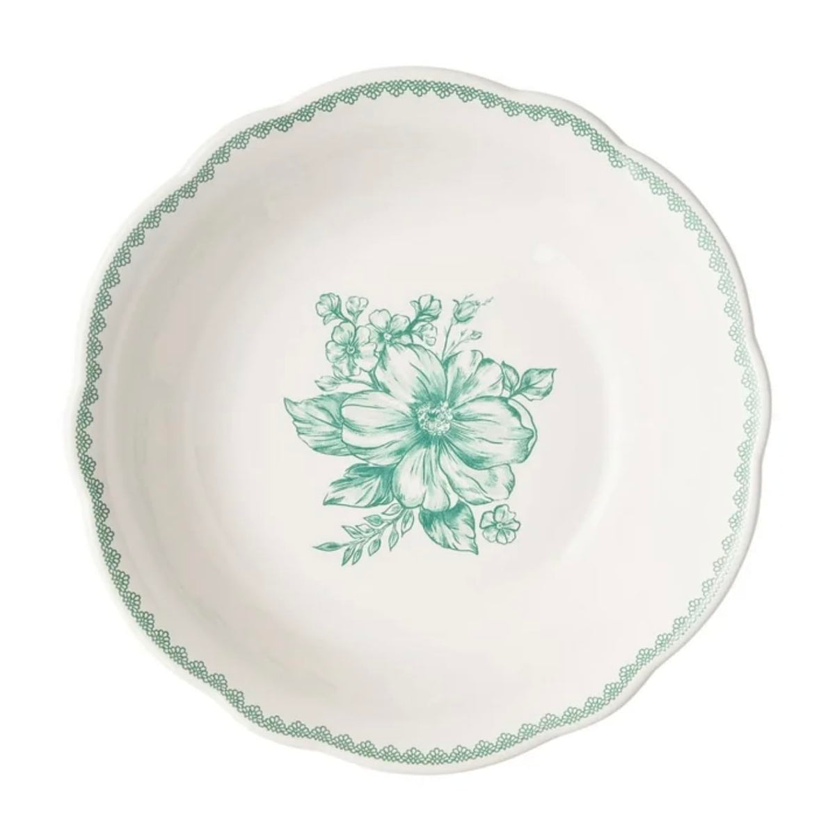 12-Piece Green Stoneware Dinnerware Set N545