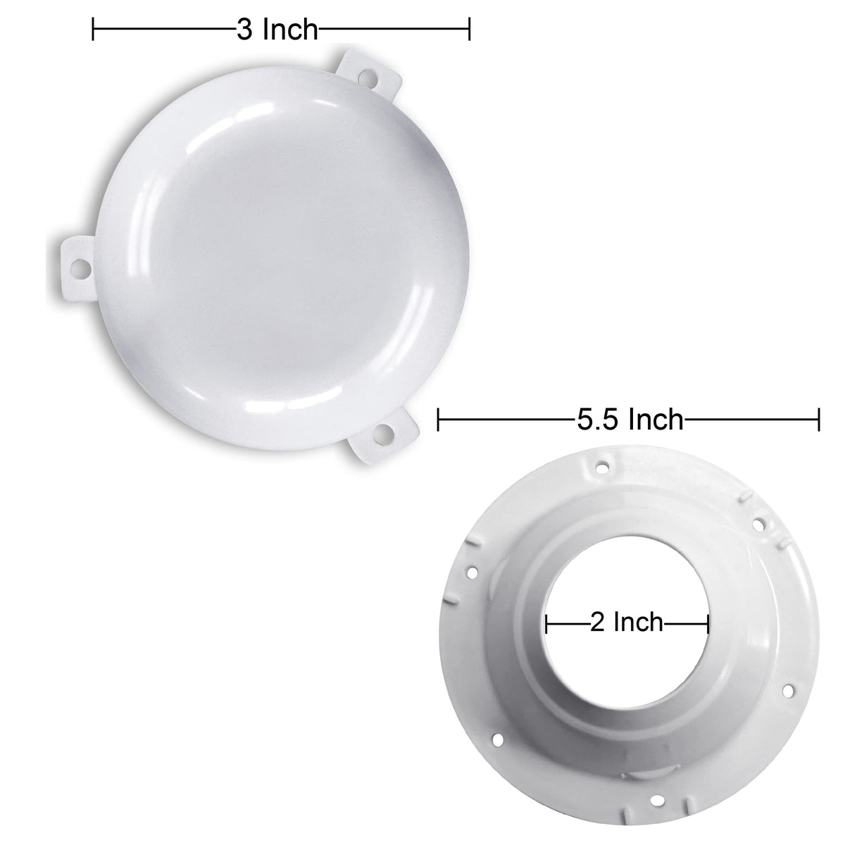 White RV Roof Vent Cover E98976