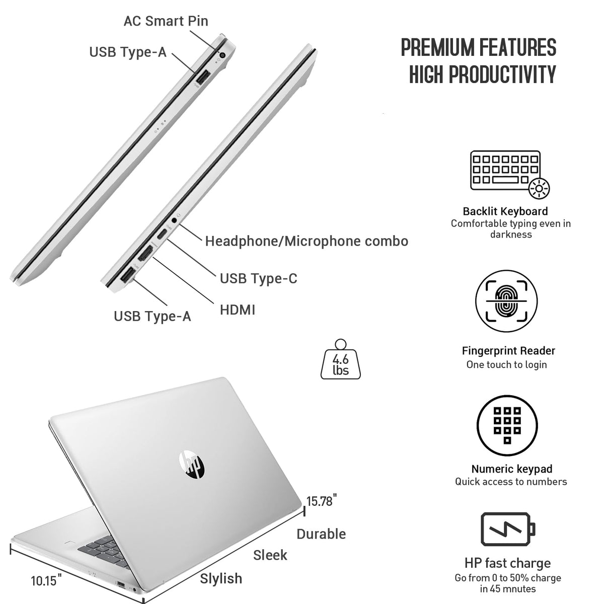 17.3 Inch Touchscreen Laptop Intel i7 Windows 11 Pro 64GB RAM 2TB SSD N520675