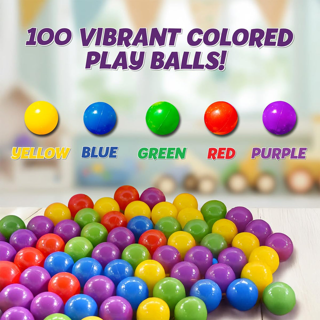100 Count Multi Colored Play Balls M272546