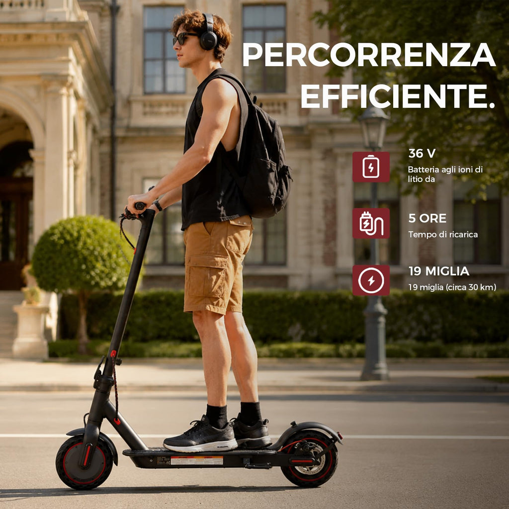 Electric Scooter, 350W/500W, 8.5" Tires, 21 Miles Range, Folding E-Scooter U78277