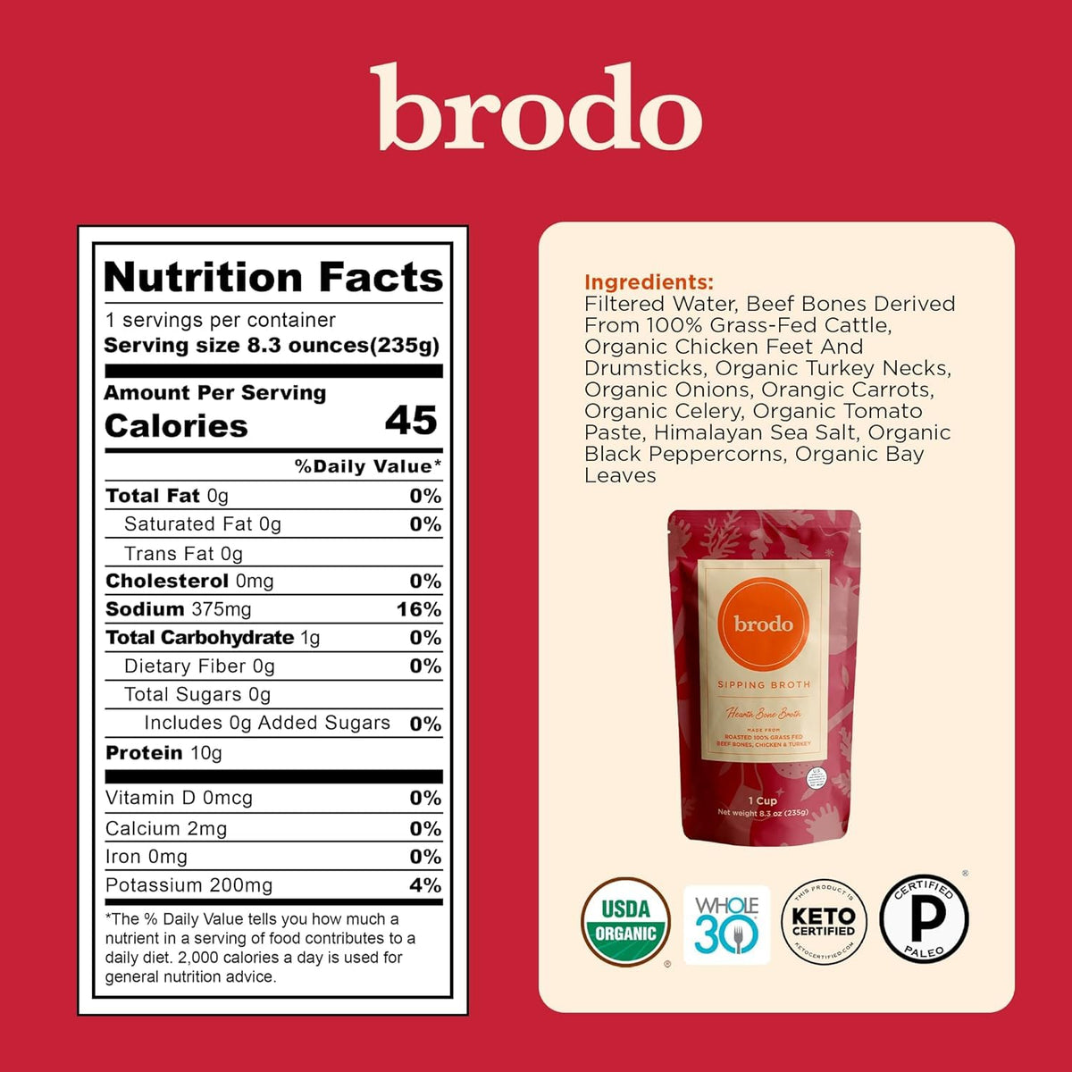 Bone Broth Single-Serve and 25 oz Classic Packs Z85303