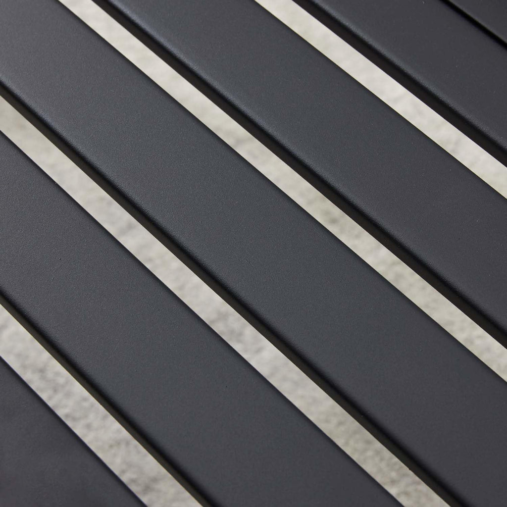 Black Metal Backless Outdoor Bench K6258