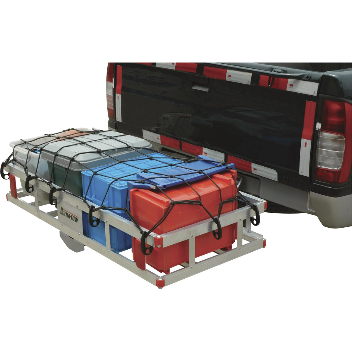 Aluminum Hitch Cargo Carrier 500-Lb Capacity Silver Q978