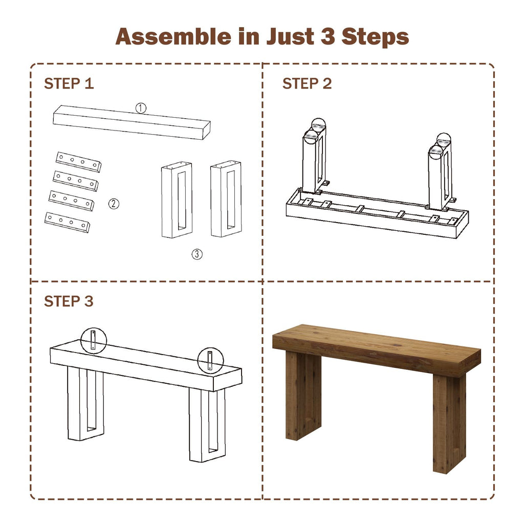 Solid Wood Console Table F710028
