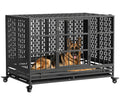 48 Inch Heavy Duty Metal Dog Crate with Wheels R74108