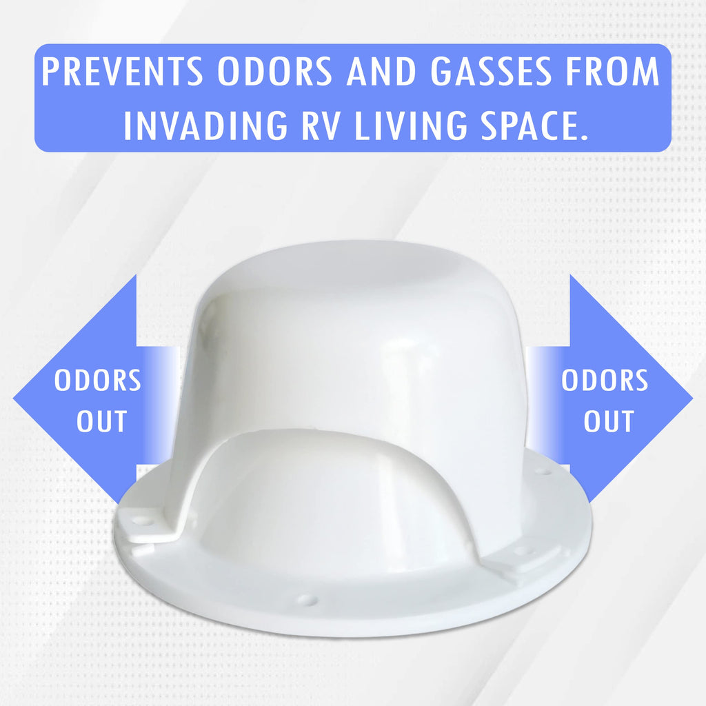 White RV Roof Vent Cover E98976