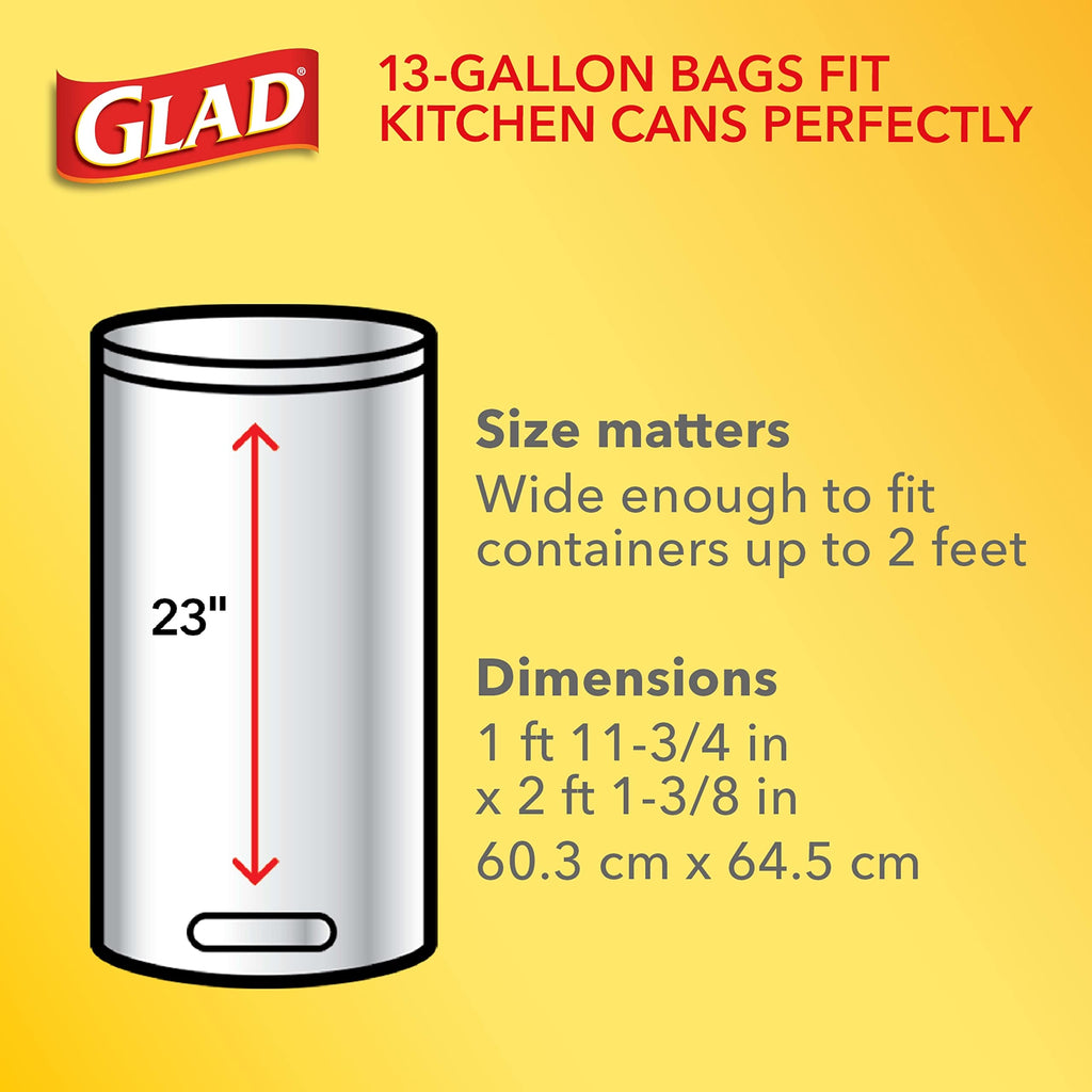 13 Gal Unscented Tall Kitchen Trash Bags 90 Ct J7819