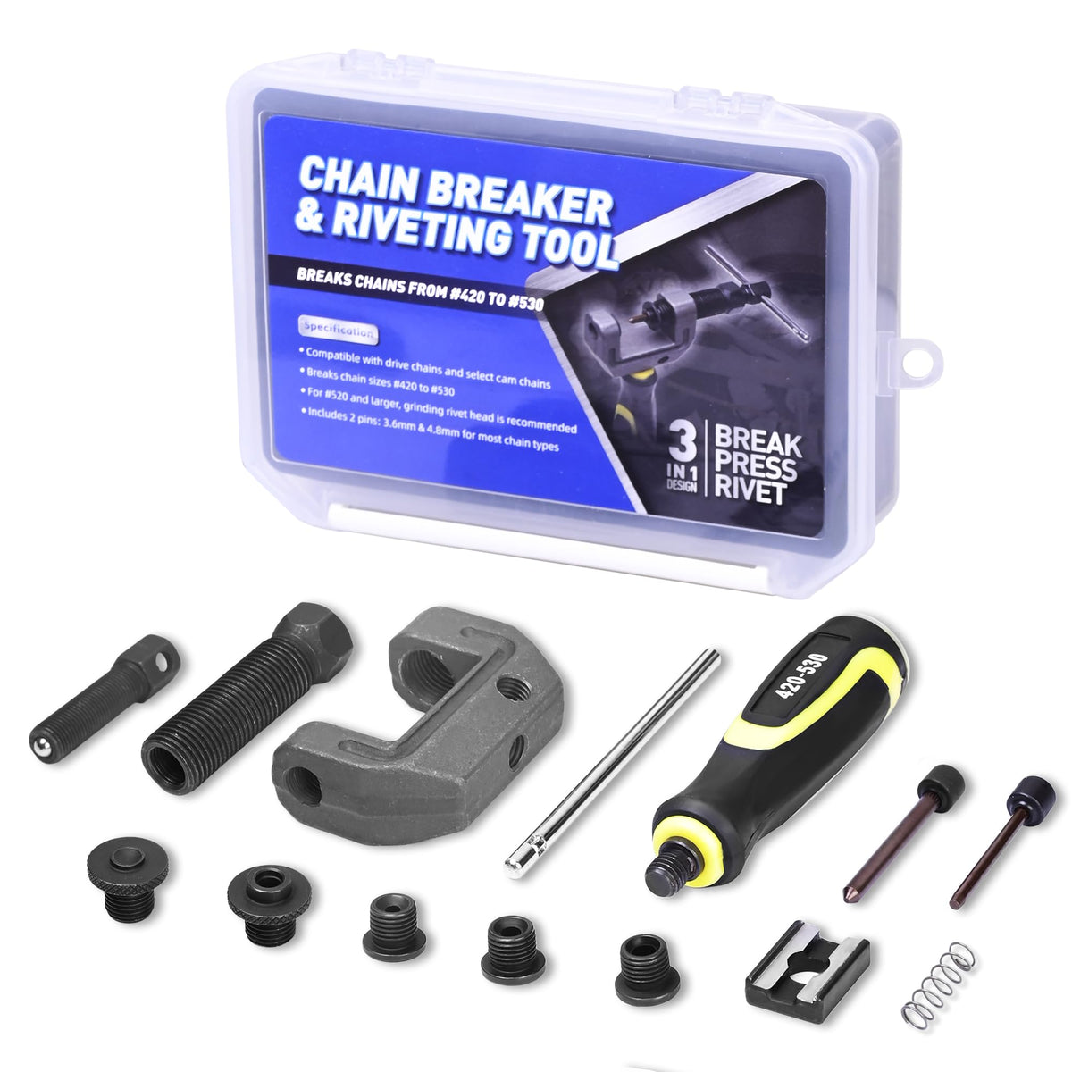 14 Pc Motorcycle Chain Breaker Tool Kit U1698