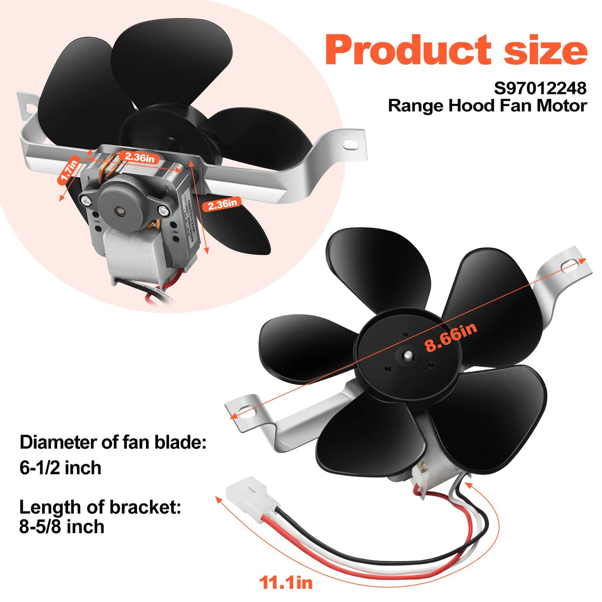 Range Hood Fan Motor K109