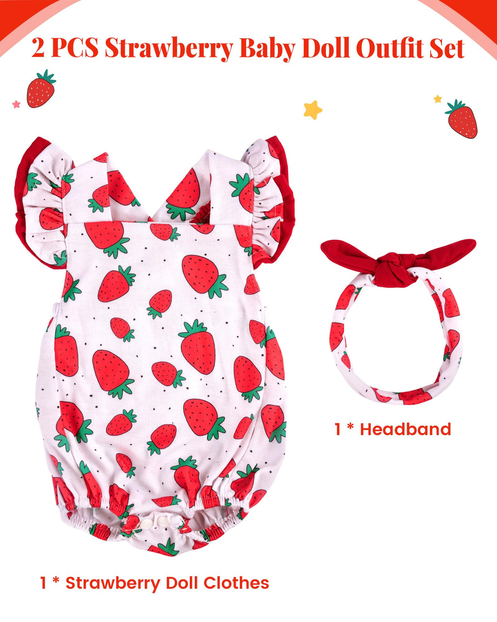 18-20 Inch Doll Clothes Strawberry Outfit K37125