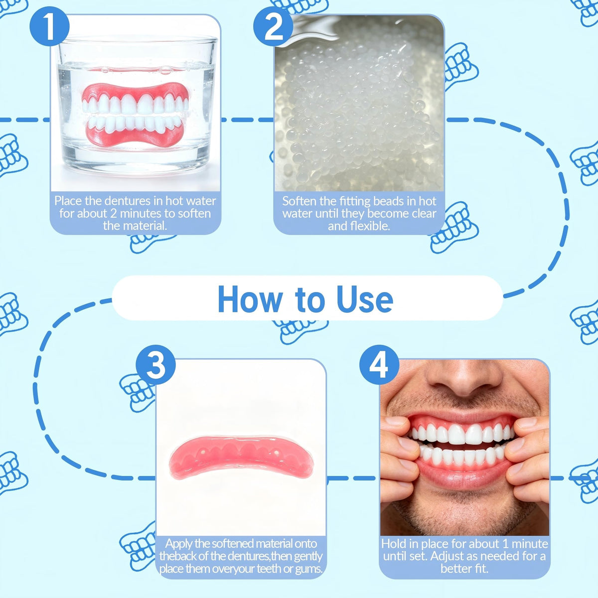 Moldable False Teeth Kit with Upper & Lower Set U890811