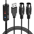 USB MIDI Cable 6.5Ft with Input & Output U6588
