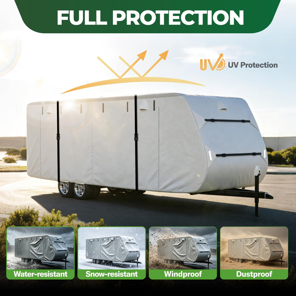 Grey 27'-30' RV Travel Trailer Cover V16134