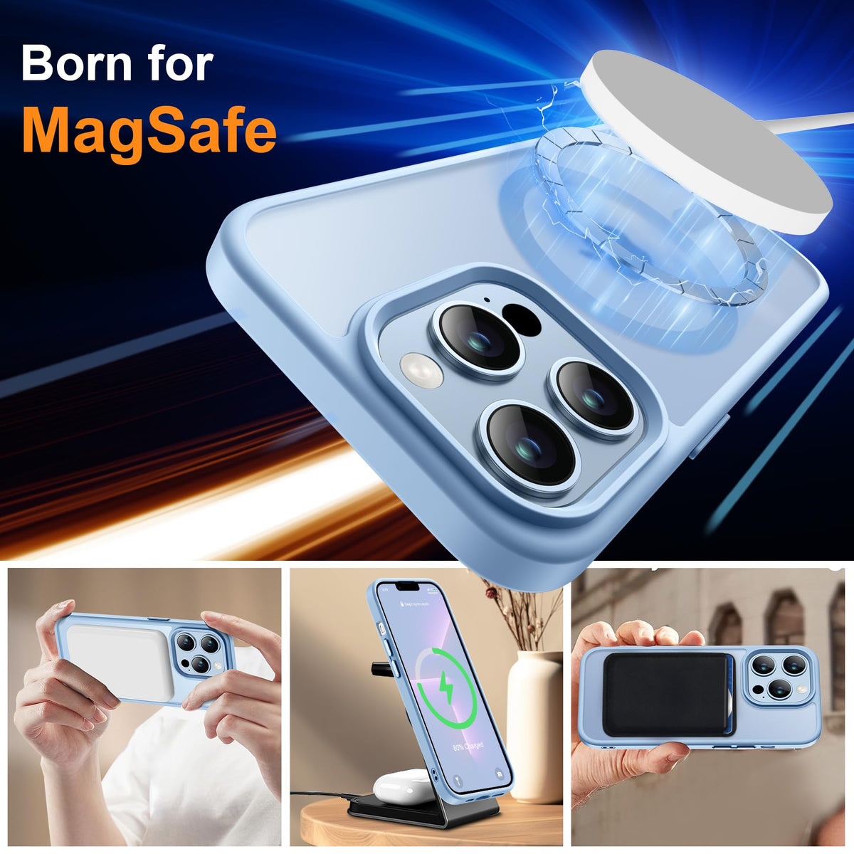 Sky Blue iPhone 13 Pro Max Case J13694