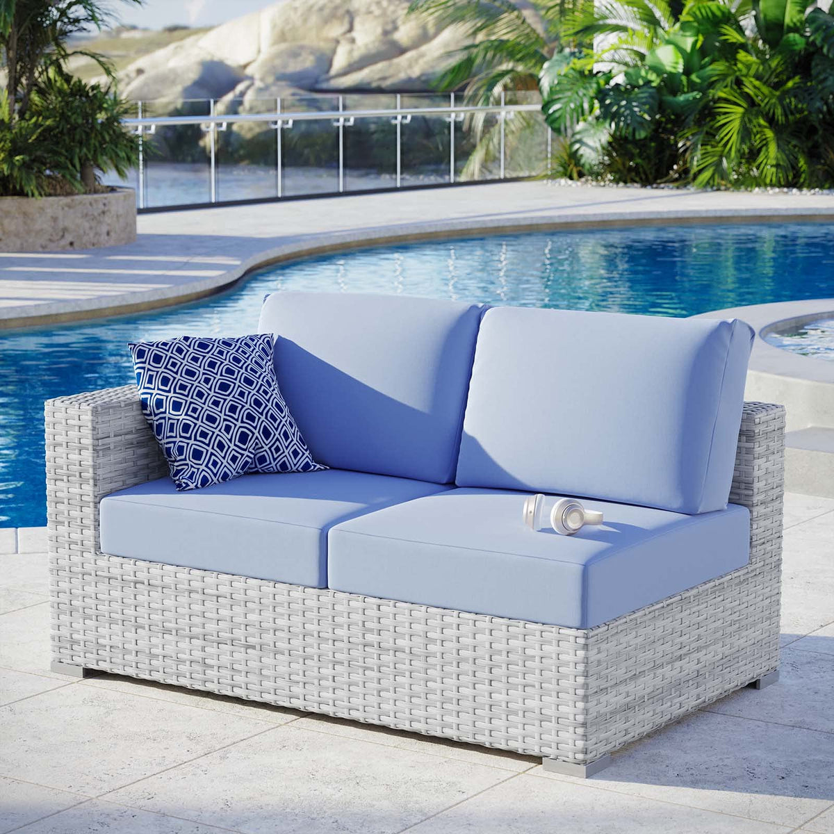 Rattan Wicker Loveseat Sofa I3526