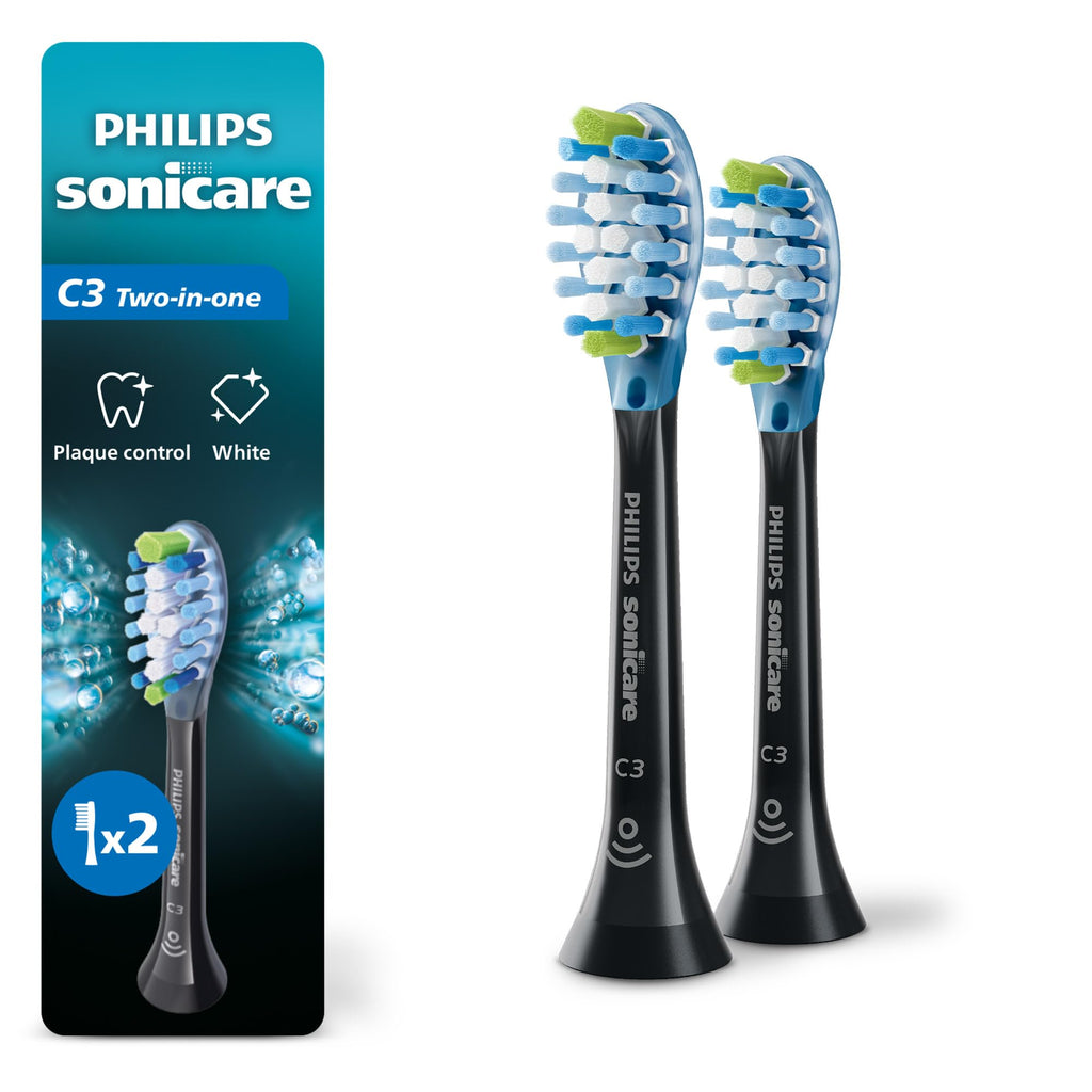 Black 2 Pack Replacement Electric Toothbrush Heads H669265