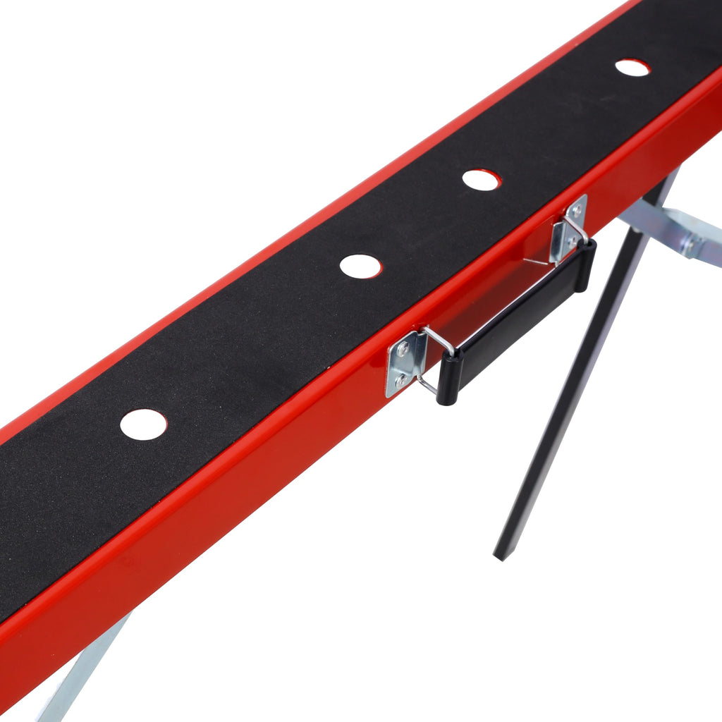 Black and Yellow Steel Folding Sawhorse Set 2-Pack B212