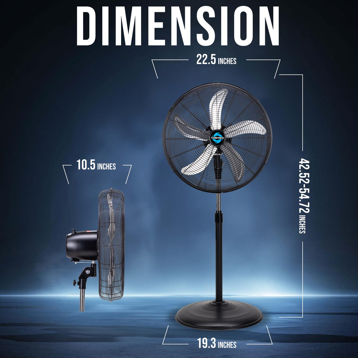 20” Oscillating Pedestal Fan, 3-Speed Z287045