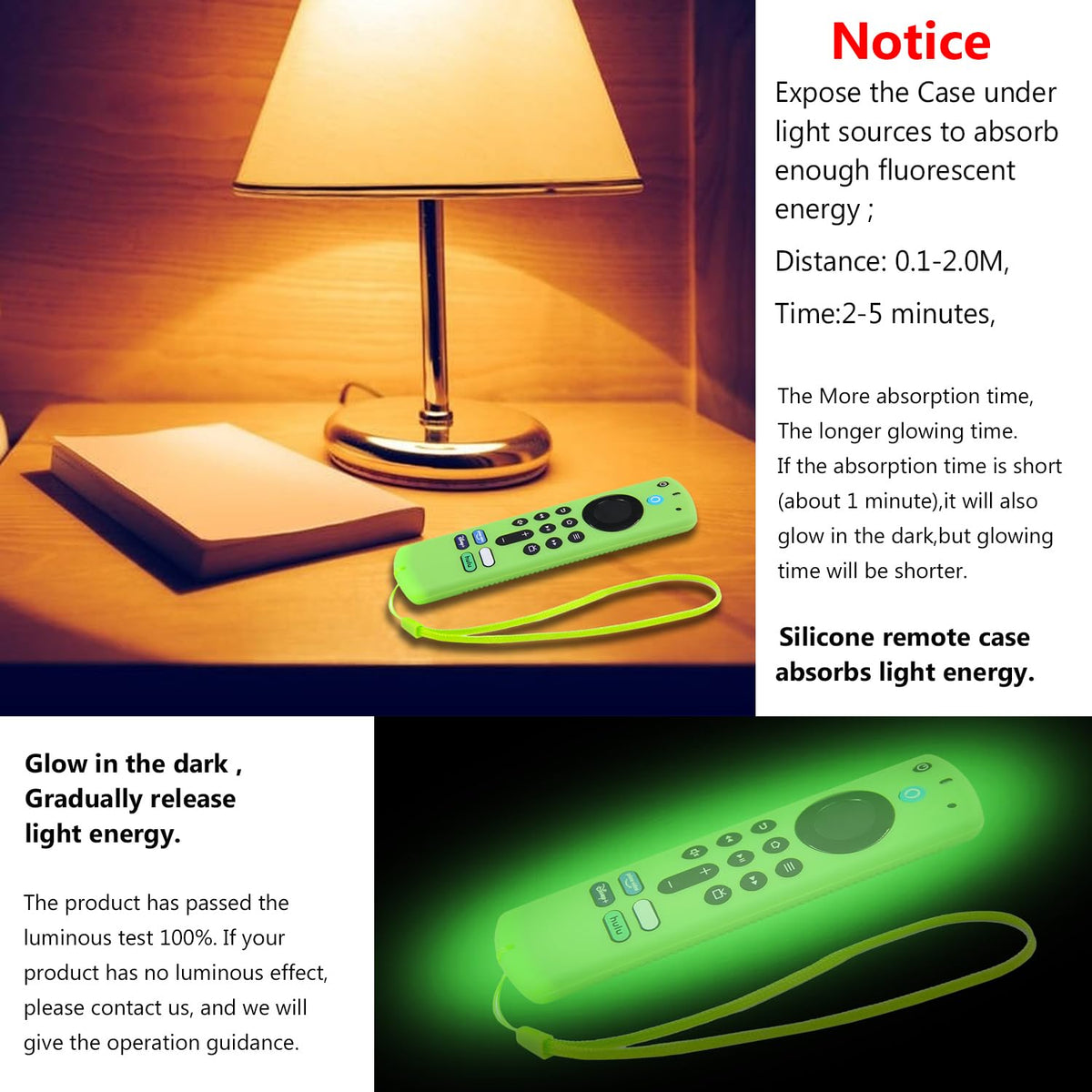 Silicone Remote Covers 3pcs Glow Green Blue Red A376001