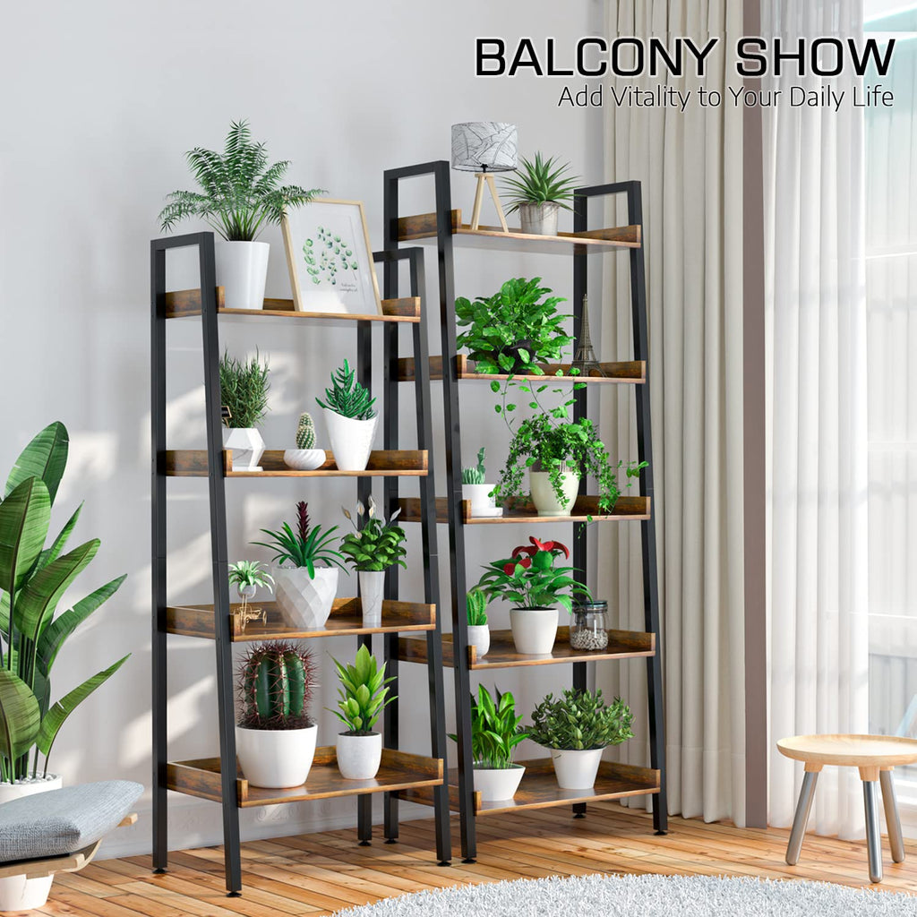 5-Tier 67 Inch Tall Ladder Shelf B455160