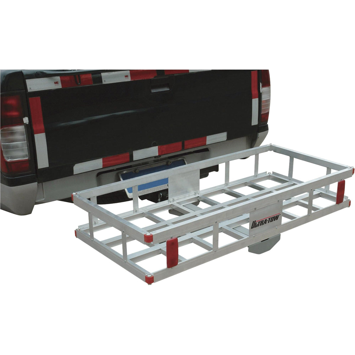 Aluminum Hitch Cargo Carrier 500-Lb Capacity Silver Q978