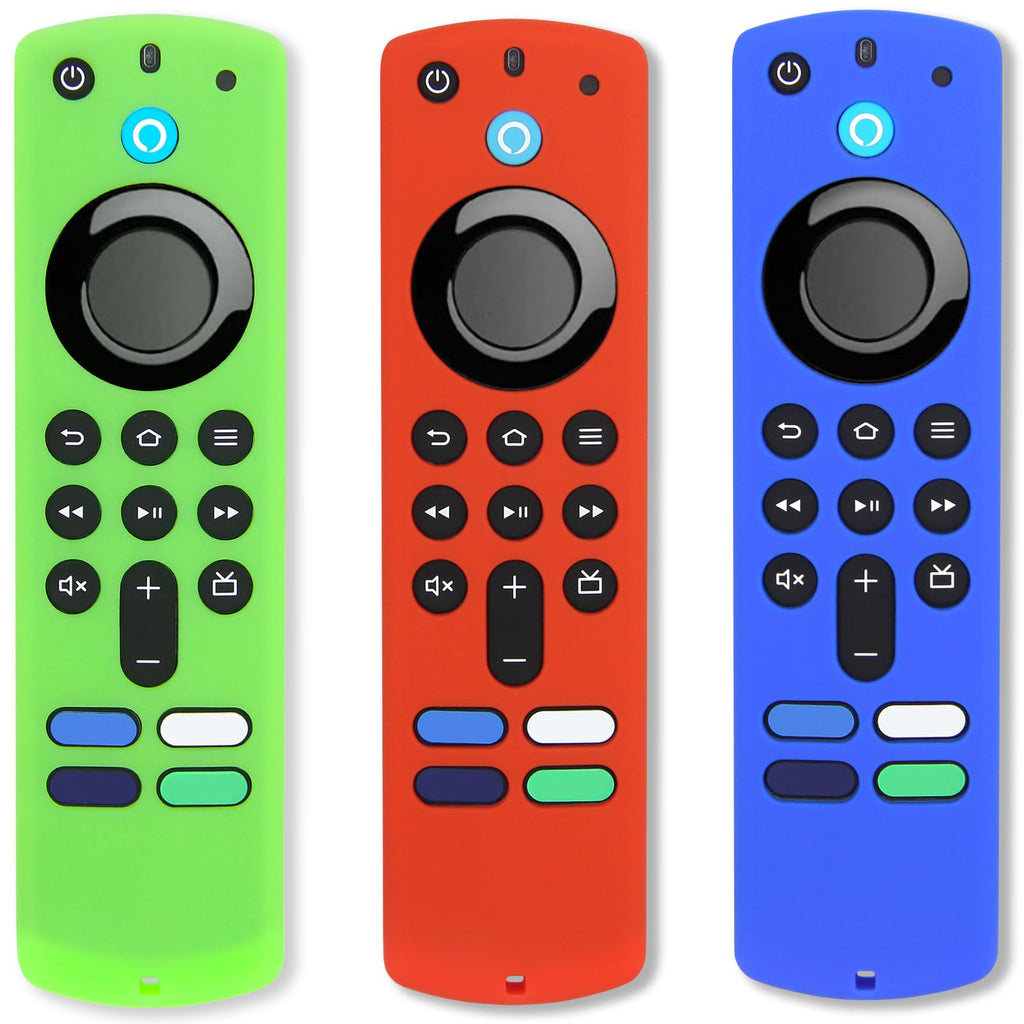 Silicone Remote Covers 3pcs Glow Green Blue Red A376001