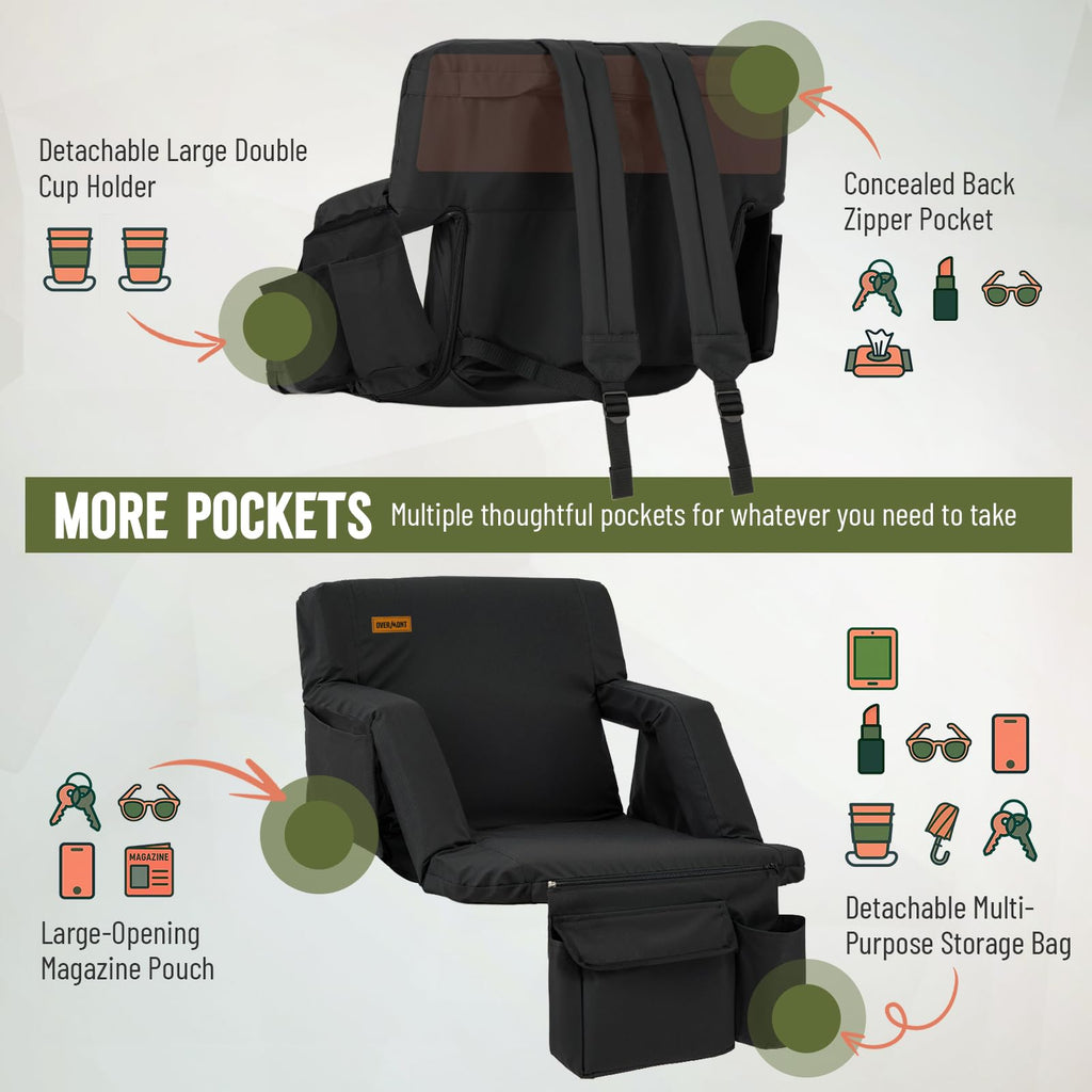 Stadium Seat with Back Support and Armrests N4979