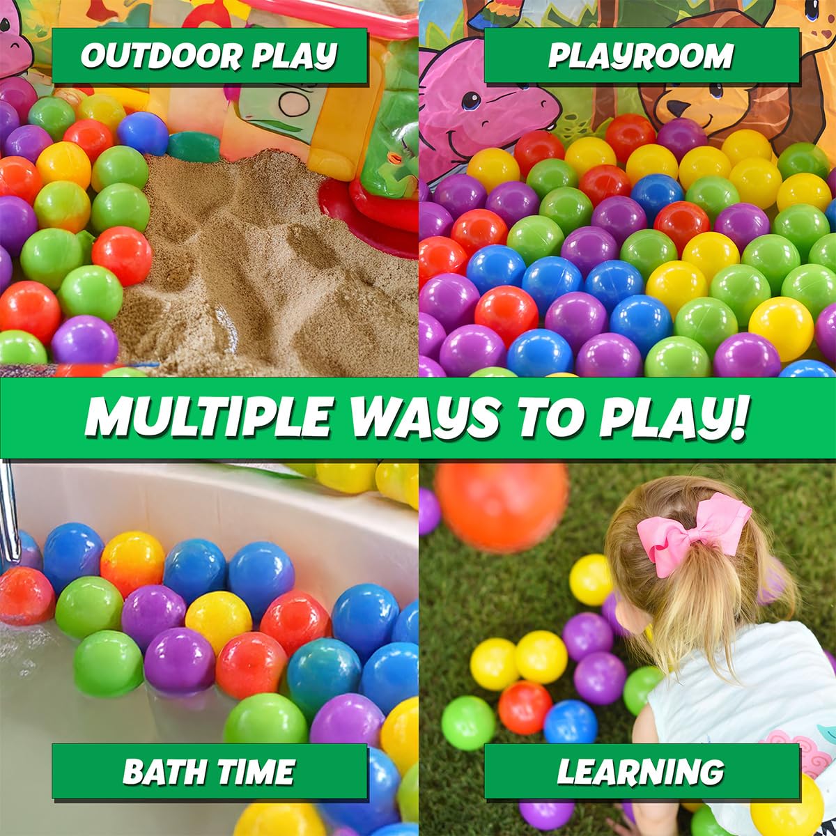 100 Count Multi Colored Play Balls M272546