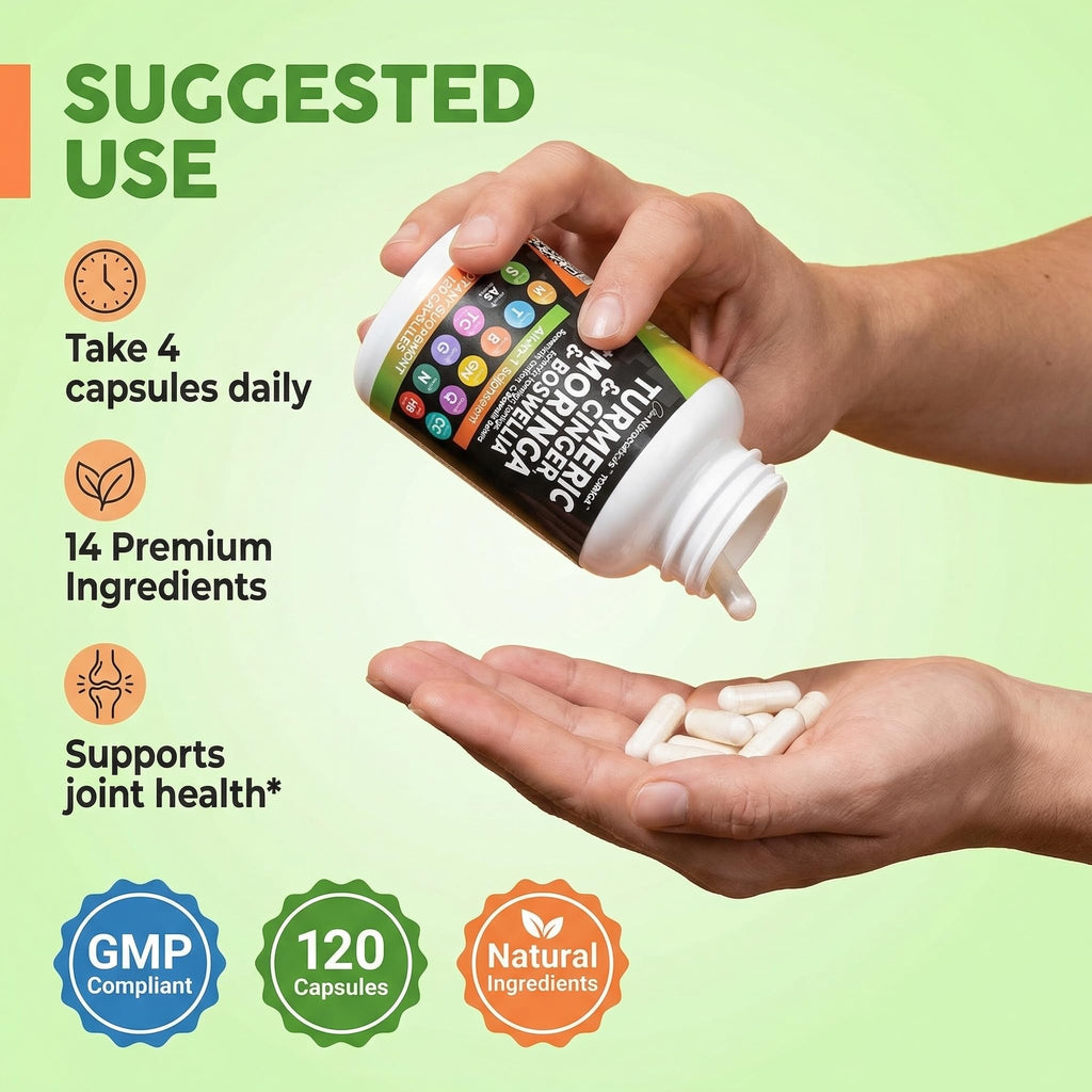 Turmeric Moringa Ginger Boswellia Saffron Supplement H56794