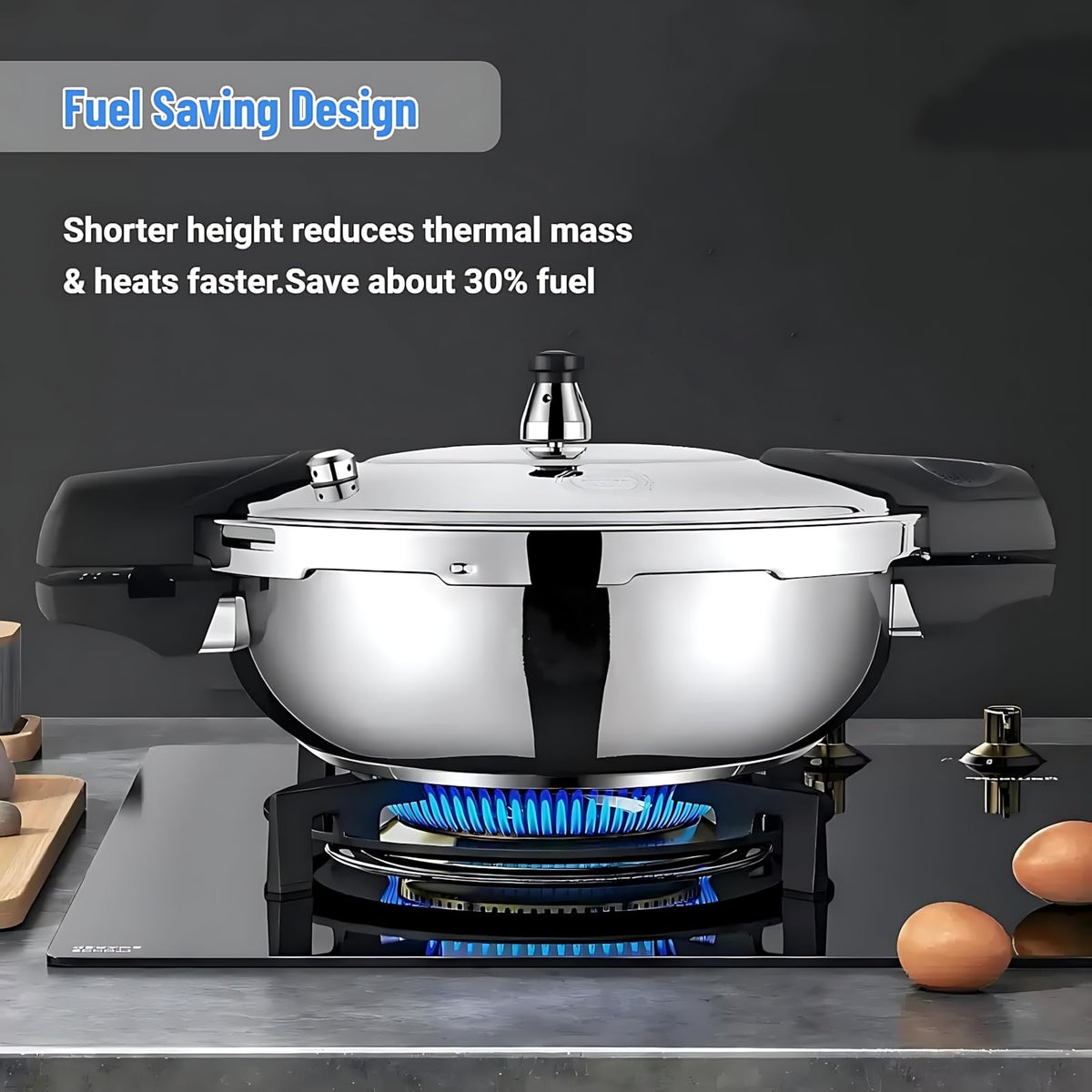 2.3L 304 Stainless Steel Mini Pressure Cooker H948787