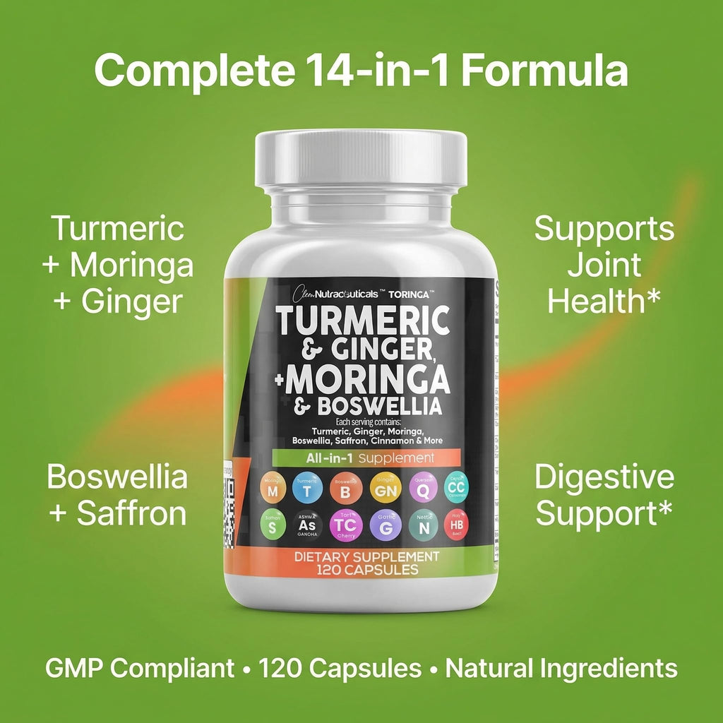 Turmeric Moringa Ginger Boswellia Saffron Supplement H56794
